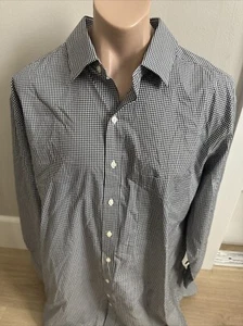 Camisa de vestir pequeña a cuadros blanca y negra para hombre Rochester 19 36/37 nueva sin etiquetas - Imagen 1 de 4