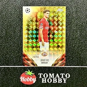 TOPPS CHROME UEFA 2023-24 GUUS TIL /50 GOLD ATOMIC REFRACTOR PSV - Picture 1 of 2