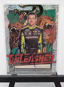 Ryan Blaney autografato firmato 2023 Panini Donruss Racing Nascar scatenato - Foto 1 di 2