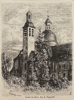 Paris Rue Vaugirard Couvent des Carmes Delaunay circa 1862 France - Photo 1/4