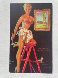 1940's Pinup Girl Picture Mutoscope Card- Zoe Mozert- Like My Frame? - Picture 1 of 2