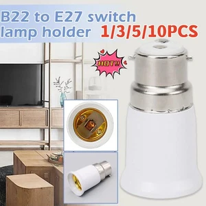 B22 to E27 Bulb Light Lamp Holder Base Socket Screw Bayonet Converter Adapter-UK - Picture 1 of 14