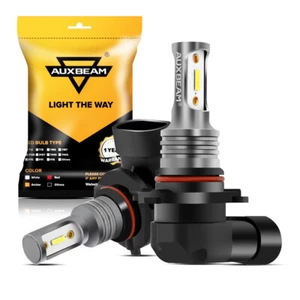AUXBEAM 9006 HB4 LED Fog Light Bulbs 6000K White Super Bright DRL Driving Lamps - Picture 1 of 12