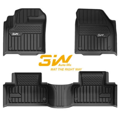 3W Floor Mats All Weather Custom for Land Rover Range Rover Evoque 2011-2019 TPE - Image 1 of 4