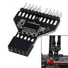 USB2.0 Motherboard 9Pin to Dual 9Pin Male Adapter, 9Pin USB Header Female 1 to 2