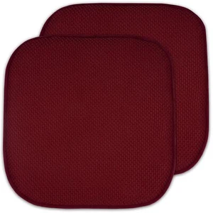 2 Pack Memory Foam Honeycomb Nonslip Back 16" X 16" Chair/seat Cushion Pad Wine - Picture 1 of 7