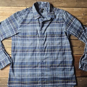 Mountain Hardwear Shirt Mens Large Long Sleeve Button Up Pocket Plaid - Picture 1 of 7