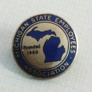 MICHIGAN STATE ANGESTELLTE ASSOCIATION PIN MEDAILLE ABZEICHEN EMAILLE 10K GF GEGRÜNDET 1930 - Bild 1 von 3