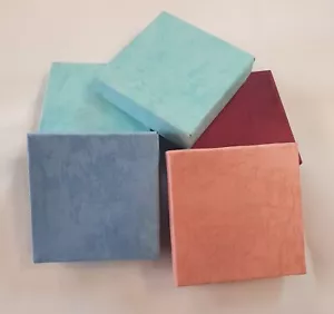 10x Square Pastel Colours Gift Boxes For Jewellery Bracelet Necklace Watch - Picture 1 of 6