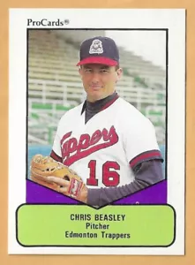 CHRIS BEASLEY EDMONTON TRAPPERS #85 - PRO-KARTEN 1990 - Bild 1 von 2