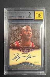 2008 Upper Deck Premier Michael Jordan Franchise Faces Auto 9/25 BGS9 0.5 To GEM - Picture 1 of 2