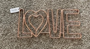Martha Stewart "LOVE" Untersetzer - Rose Copper NEU - Bild 1 von 3