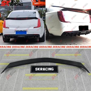 Alerón trasero forjado/fibra de carbono/negro brillante para Cadillac XTS 13-17 18-19 - Imagen 1 de 32