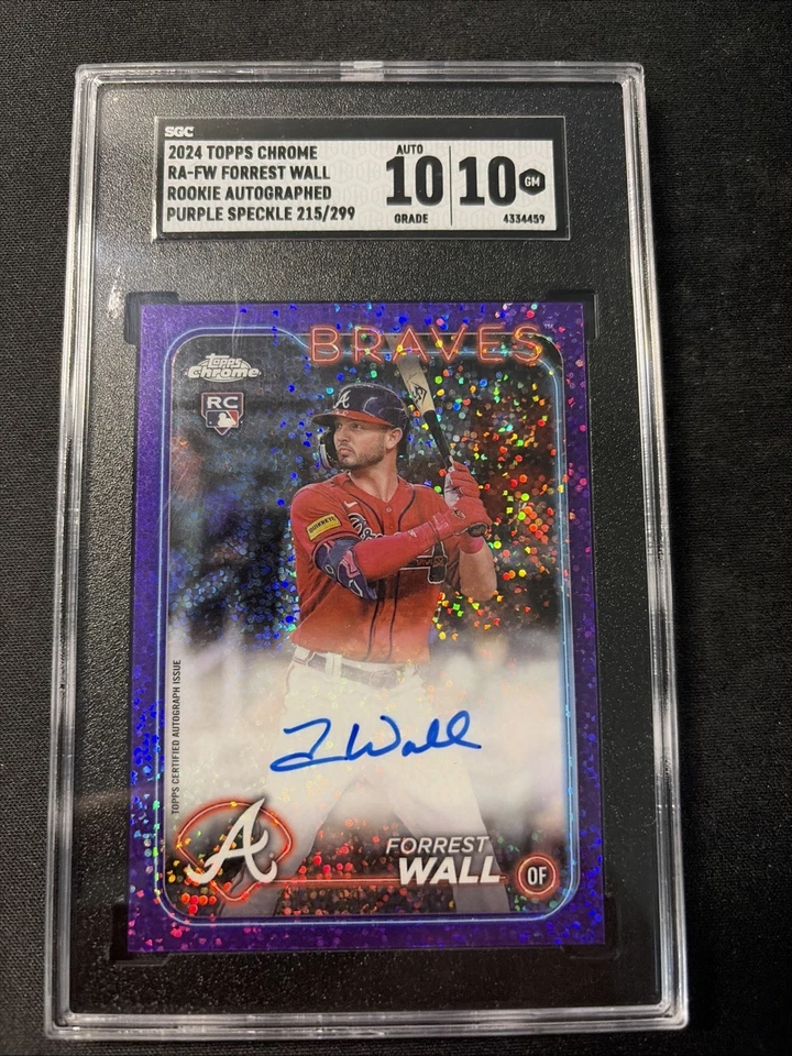 2024 Topps Chrome Forrest Wall AUTO Purple Speckle /299 SGC 10/10 - Image 1 of 1