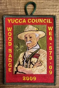 BSA Yucca Council - Insignia de madera 2009 WE4-573-09 - Sir Baden Powell - Imagen 1 de 1