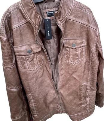 Buckle Black Western Casual DressyCoat/ Jacket Men’s XL Very Soft Brown Leather Foto 1 de 4