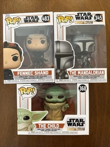 Funko Pop! Star Wars: The Mandalorian Set de 3 - #345 #368 #483 - Imagen 1 de 10