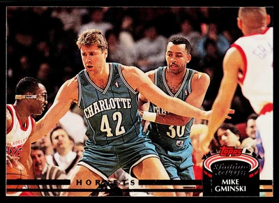 Mike Gminski, 1992-93 Stadium Club, #175, Charlotte Hornets, - Image 1 of 2