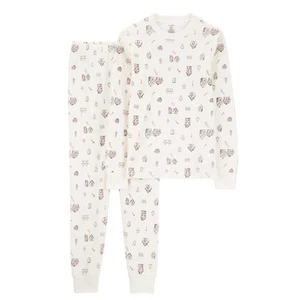Carters Erwachsene 2 Stück Lebkuchen Weihnachten Thermo Pyjama Größe Large Neu Elfenbein - Bild 1 von 7