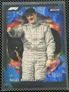 2024 Topps Finest Formula 1 F1 Nigel Mansell Blue Rare 05/99 #280 Portrait - Picture 1 of 2