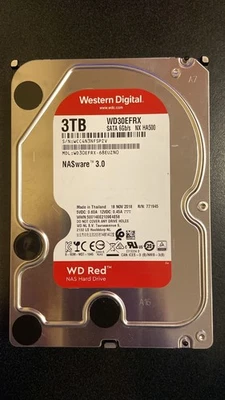 HARD DISK 3,5" WESTERN DIGITAL RED 3 TB (A/N WD30EFRX) usato - Image 1 of 3