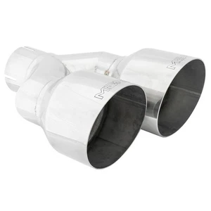 MBRP T5183 Stainless Steel Dual Staggered Round 3 inch Universal Fit Exhaust Tip - Picture 1 of 6