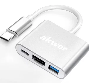 Adaptador 3 en 1 USB C a HDMI Multipuerto, Adaptador AV Digital 4K Hub USB C con... - Imagen 1 de 7