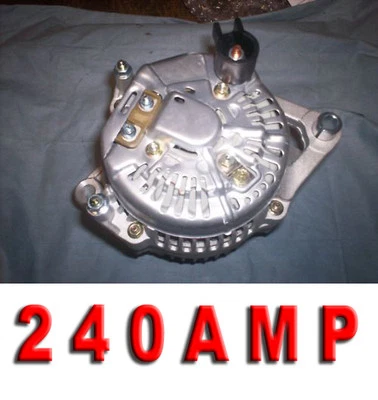 HIGH OUTPUT ALTERNATOR FOR DODGE DIESEL CUMMINS 240 AMP 1993 1994 1995 1996 1997 - Image 1 of 3