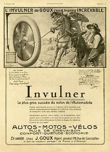 "L'INVULNER de GOUX (DON QUICHOTTE)" Annonce orig. entoilée L'ILLUSTRATION 1921 - Picture 1 of 1
