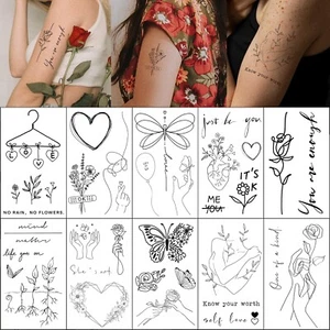 Tatuajes temporales de amor propio proceso de curación crecimiento personal tatuajes de salud mental - Imagen 1 de 12