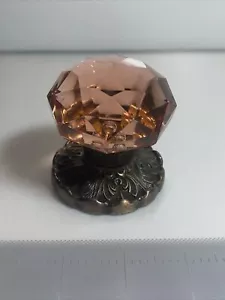 Vintage Gainsborough Sonata Pink Crystal Passage Door Knob (24a) - Picture 1 of 3