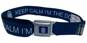 Dr. Who Logo 2012 Tardis Belt Adjustable Seatbelt Button Release Blue. - Picture 1 of 12