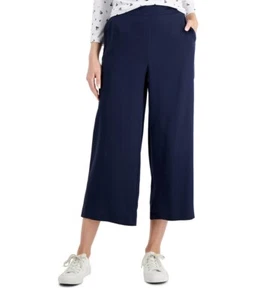 Charter Club Women's Cropped Wide-Leg Pants Intrepid Blue Size XXL - Picture 1 of 4