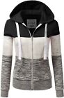 Doublju Lightweight Thin Zip-Up Hoodie Jacket for Women with Plus Size