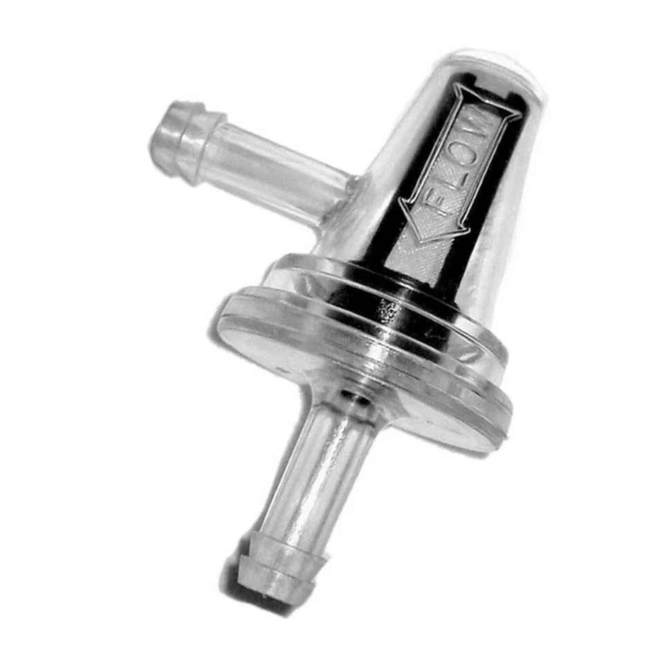 1x Universal Motorcycle Right Angle 90° Inline Fuel Filter 1/4" 6mm Hose Lines - Image 1 of 4
