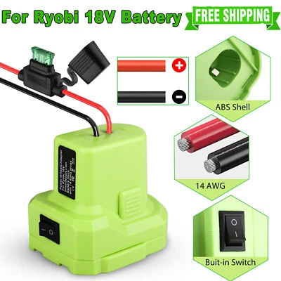 Battery Adapter DIY Power Wheels Converter W/Fuse Holder for Ryobi 18V 14 Gauge
