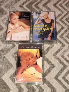 LOT 3 FACTORY SEALED LORRIE MORGAN CASSETTE TAPES GREATER NEED LEAVE THE LIGHT - Picture 1 of 3
