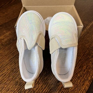 Vans Kids V VN0A3488VI8 Canvas Metallic Oil Slick Slip On Shoes Size US 6 T - Picture 1 of 5