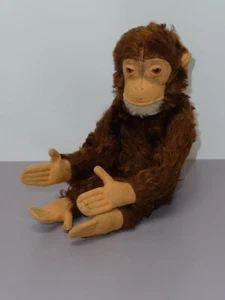 11" Steiff Mohair Monkey Jocko, Jointed Brown - Picture 1 of 6