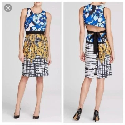 Vestido Para Mujer Clover Canyon Sin Mangas Floral Cintura Corbata Espalda Abierta M Foto 1 de 4