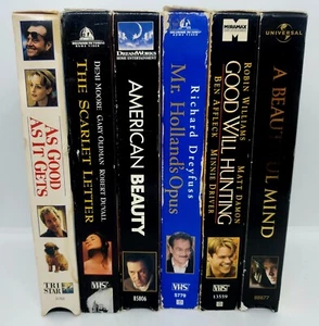 Vintage LOT of 6 VHS Scarlet Letter American Beauty Beautiful Good Will Hunting! - Picture 1 of 17