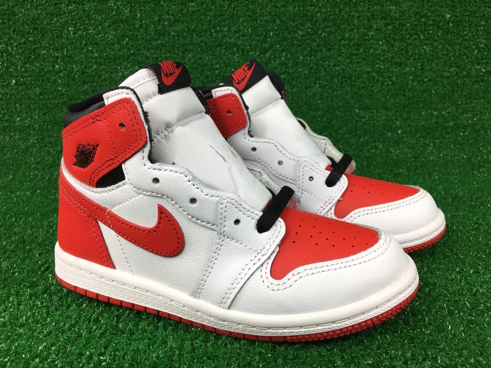 Nike Air Jordan 1 Retro High Og (Td) Heritage White-Red-Blk SZ 10c AQ2665-161