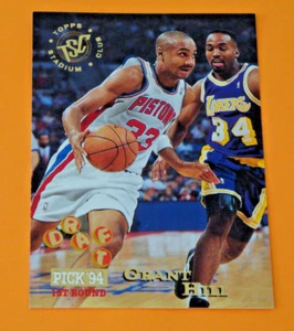 1994-95 Topps Stadium Club Grant Hill Detroit Pistons Rookie Card #195 - Bild 1 von 2