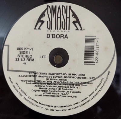 D'Bora - LOVE DESIRE - 12" - 1989 - HOUSE - Near Mint Vinyl - Image 1 of 2