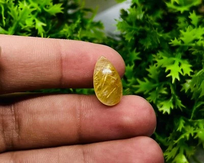 Golden Rutile Quartz Pear Shape Rutilated 6.00 carat Rutile Pear Size 16x9x6 mm. - Image 1 of 3