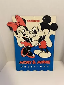 Rare Disney Applause Mickey And Minnie Dress Ups Store Display Hanging Sign - Picture 1 of 23