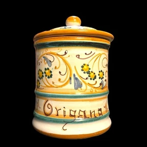 Vintage Deruta Maioliche de Rossano Lidded Pot Hand Painted “Origana” - Picture 1 of 16