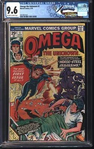 Marvel Omega the Unknown 1 3/76 FANTAST CGC 9.6 Off White to White Pages - Picture 1 of 2