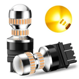 2X AUXITO 3157 4157 3757 Amber Yellow LED 54SMD Turn Signal Light Bulbs DRL Lamp - Picture 1 of 10