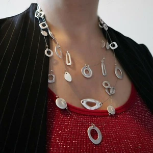 cóctel moderno negrita declaración exótica collar colgante aleación ropa club joyería - Imagen 1 de 61